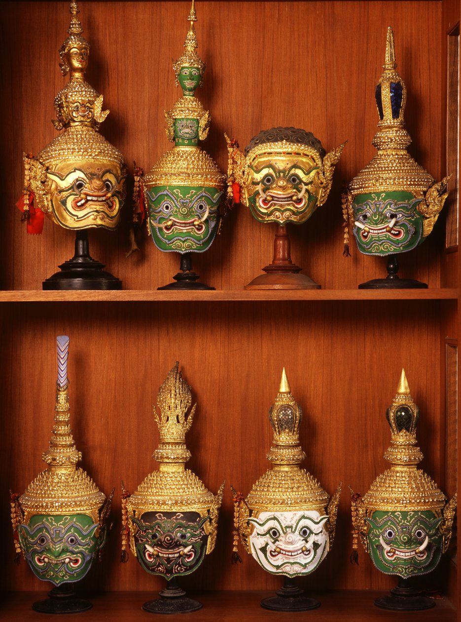 Máscaras para teatro Khon de Thai School