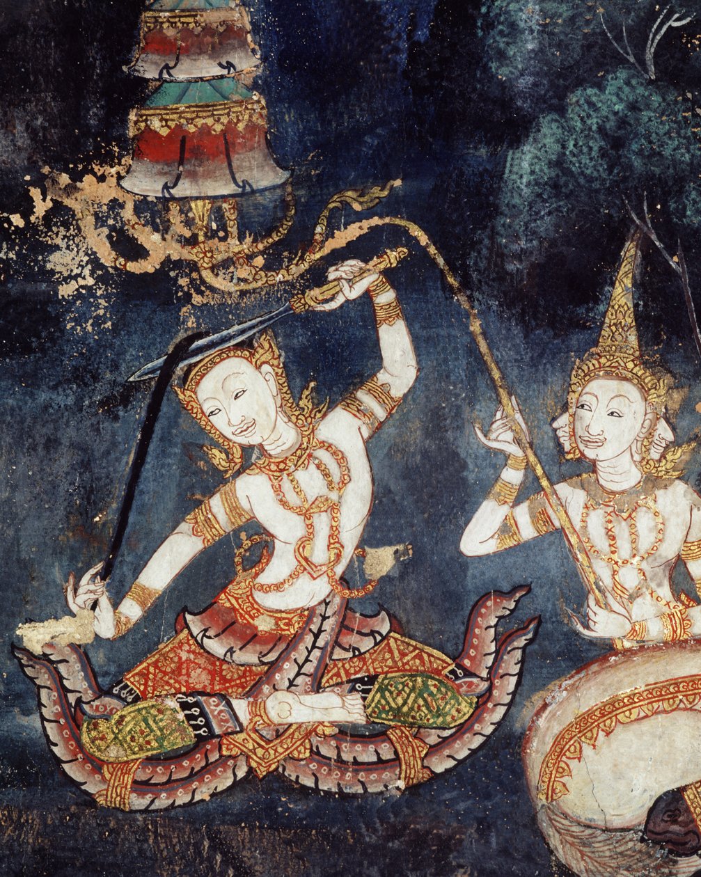 Siddhartha cortándose el cabello de Thai School