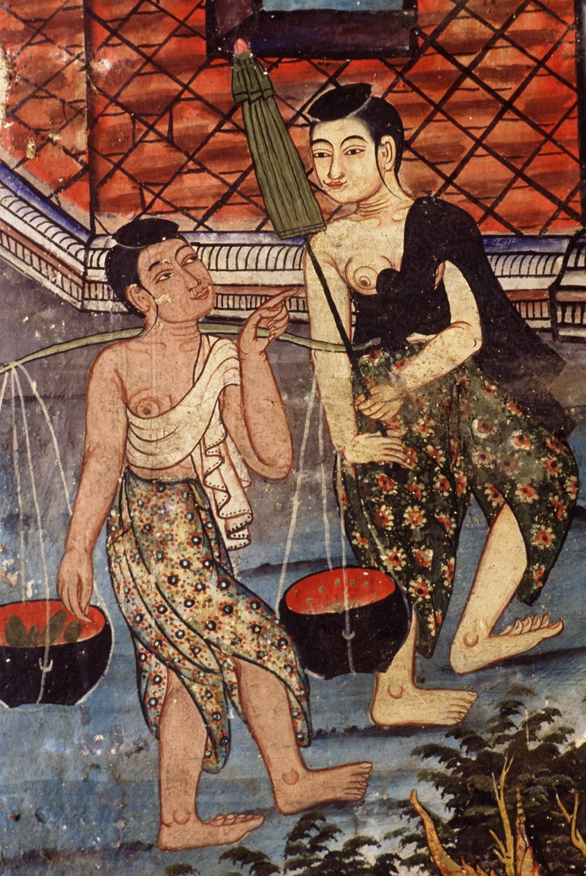 Mujeres tailandesas (mural) de Thai School