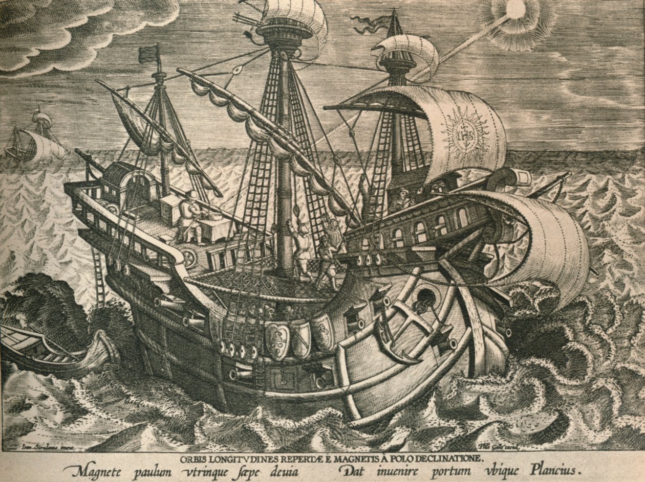 Plancius tomando una vista de Theodoor Galle