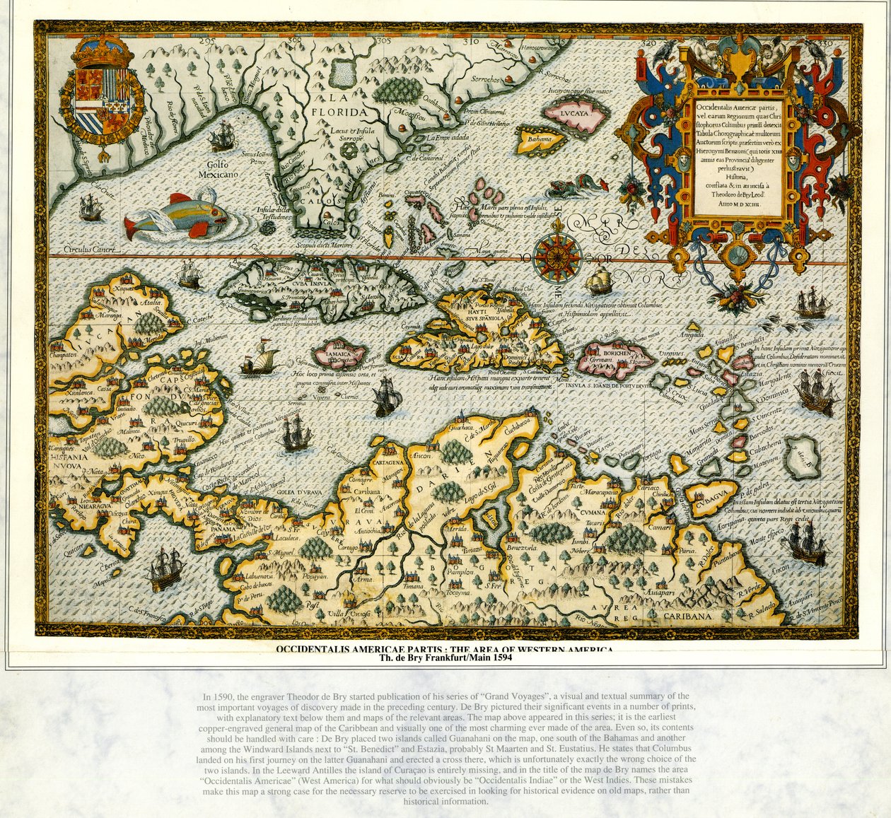Diapositiva de consulta y acceso público cuya información fue investigada de un libro y/o ejemplar de revisión custodiado en los Fondos Bibliográficos y Cartográficos de Theodore de Bry