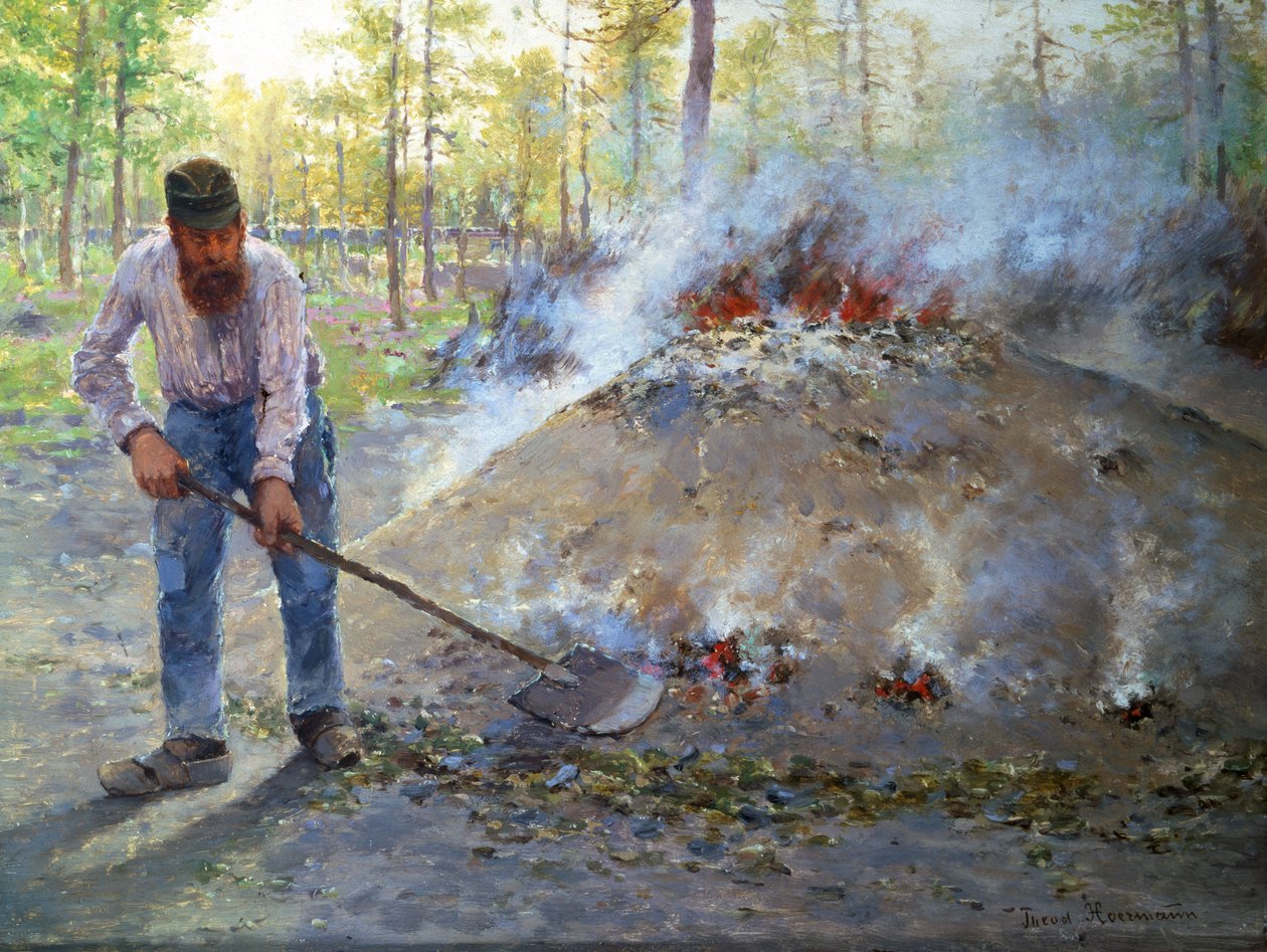 En los bosques de Fontainebleau, c.1890 de Theodor von Hormann