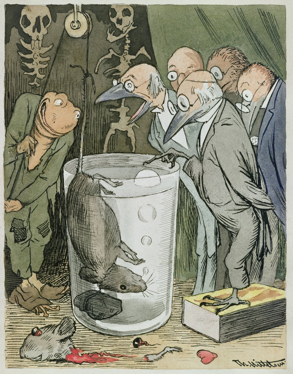 Experimento científico de un médico de Theodor Kittelsen