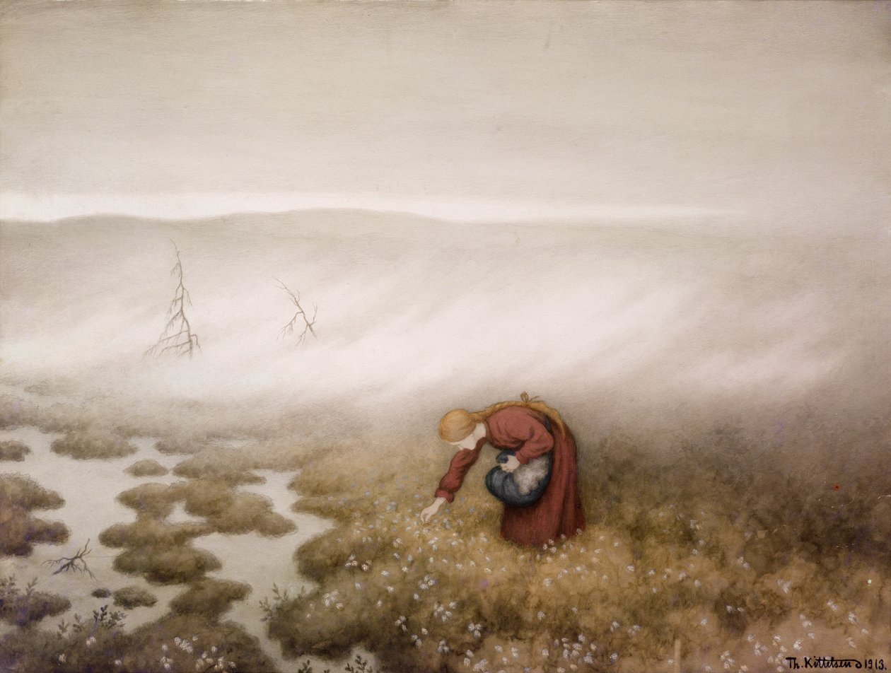 Hierba de algodón de Theodor Kittelsen
