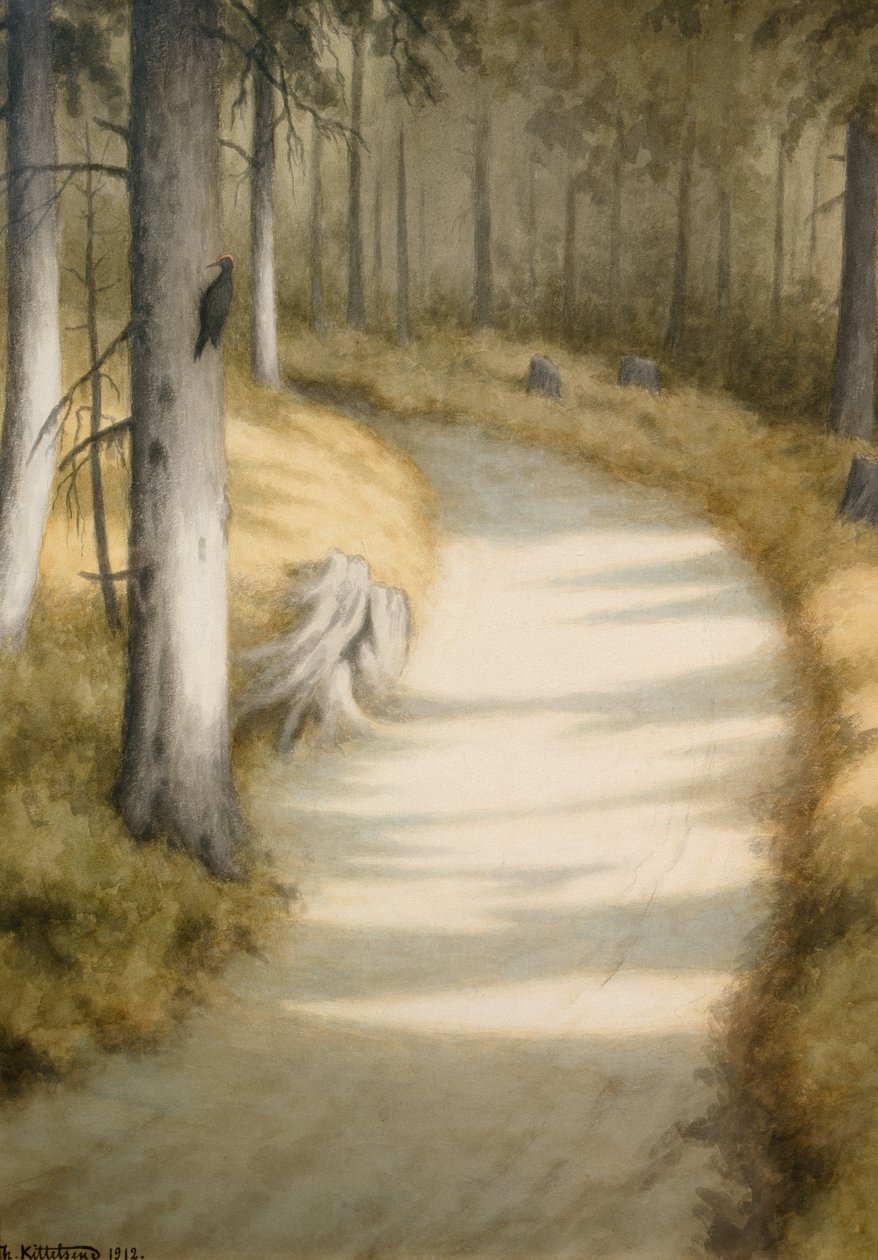Pájaro carpintero de Theodor Kittelsen
