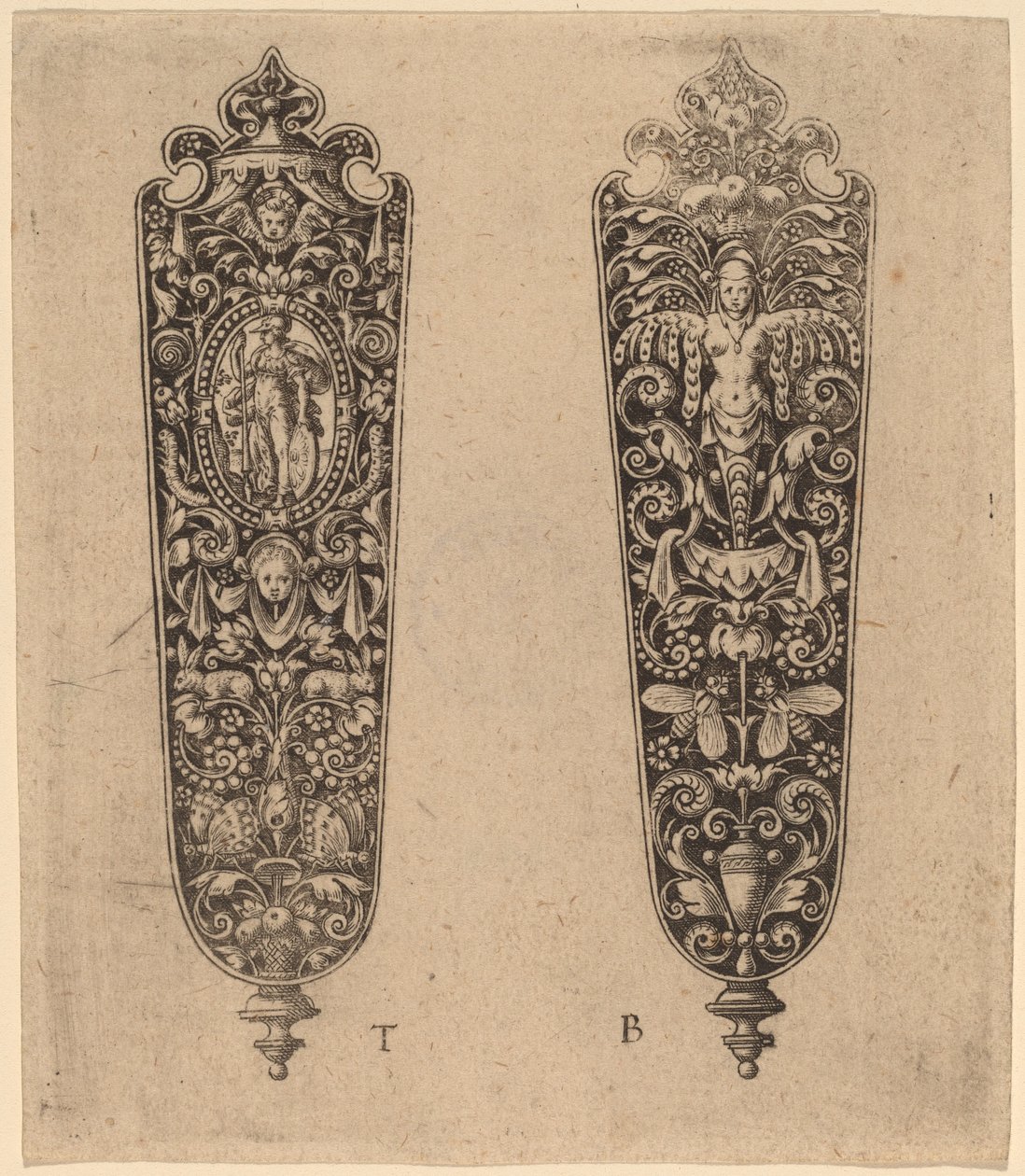 Ornamento para mango de cuchillo de Theodor de Bry