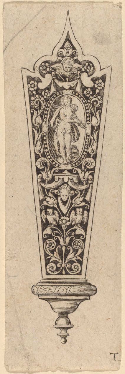 Ornamento para mango de cuchillo de Theodor de Bry