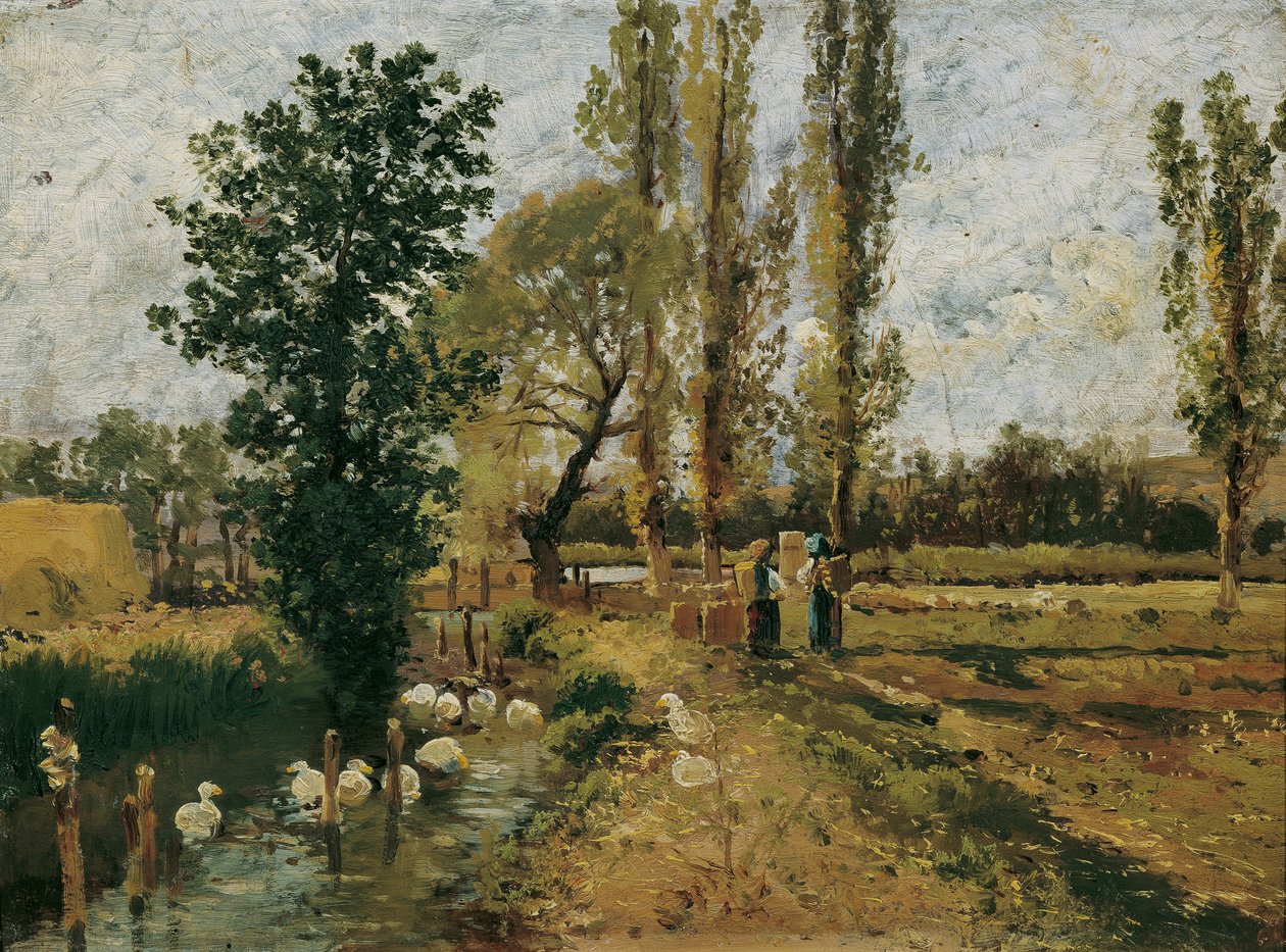 paisaje corriente de Theodor von Hormann