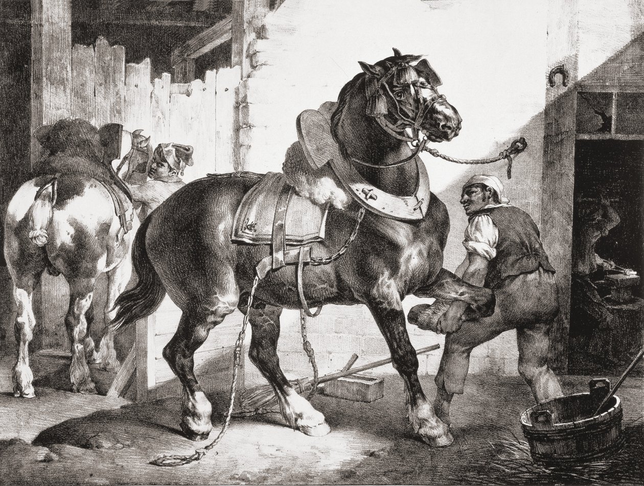 La fragua, de Etudes de Cheveaux, 1822 de Theodore Gericault