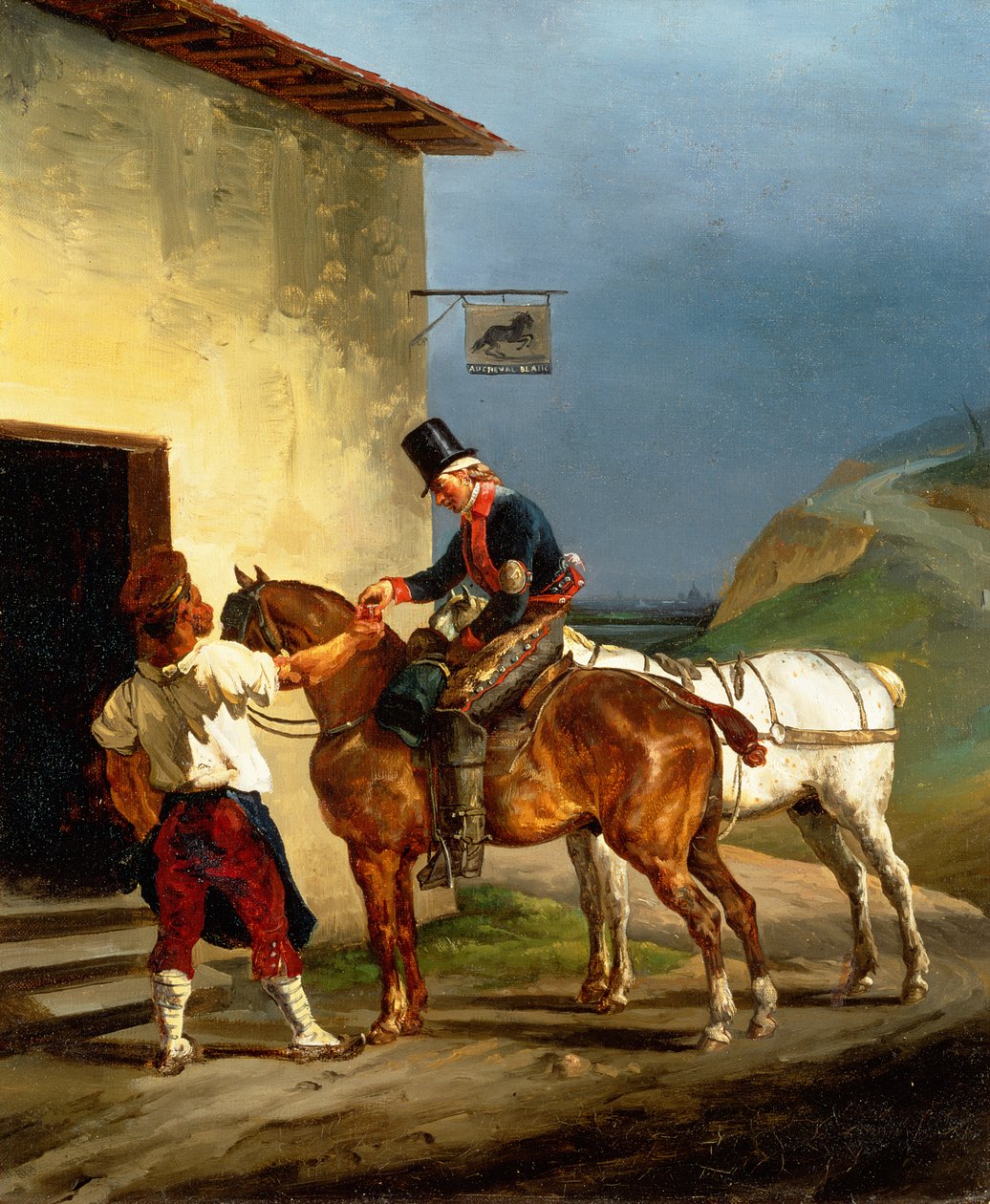 La taberna del caballo blanco, 1821-22 de Theodore Gericault