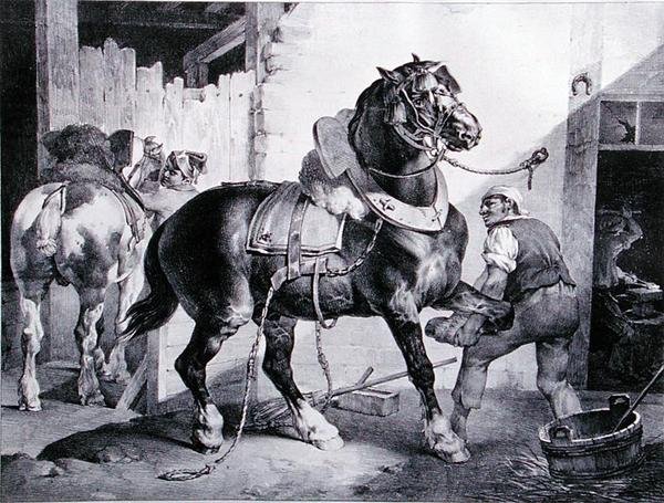 La fragua de Theodore (after) Gericault