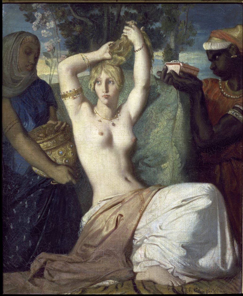 El tocador de Ester de Théodore Chassériau