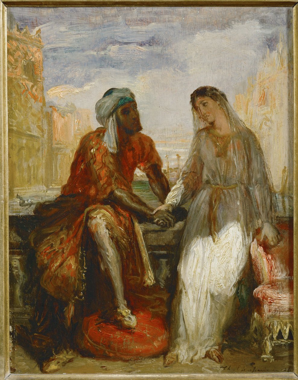 Otelo y Desdémona en Venecia ... de Théodore Chassériau
