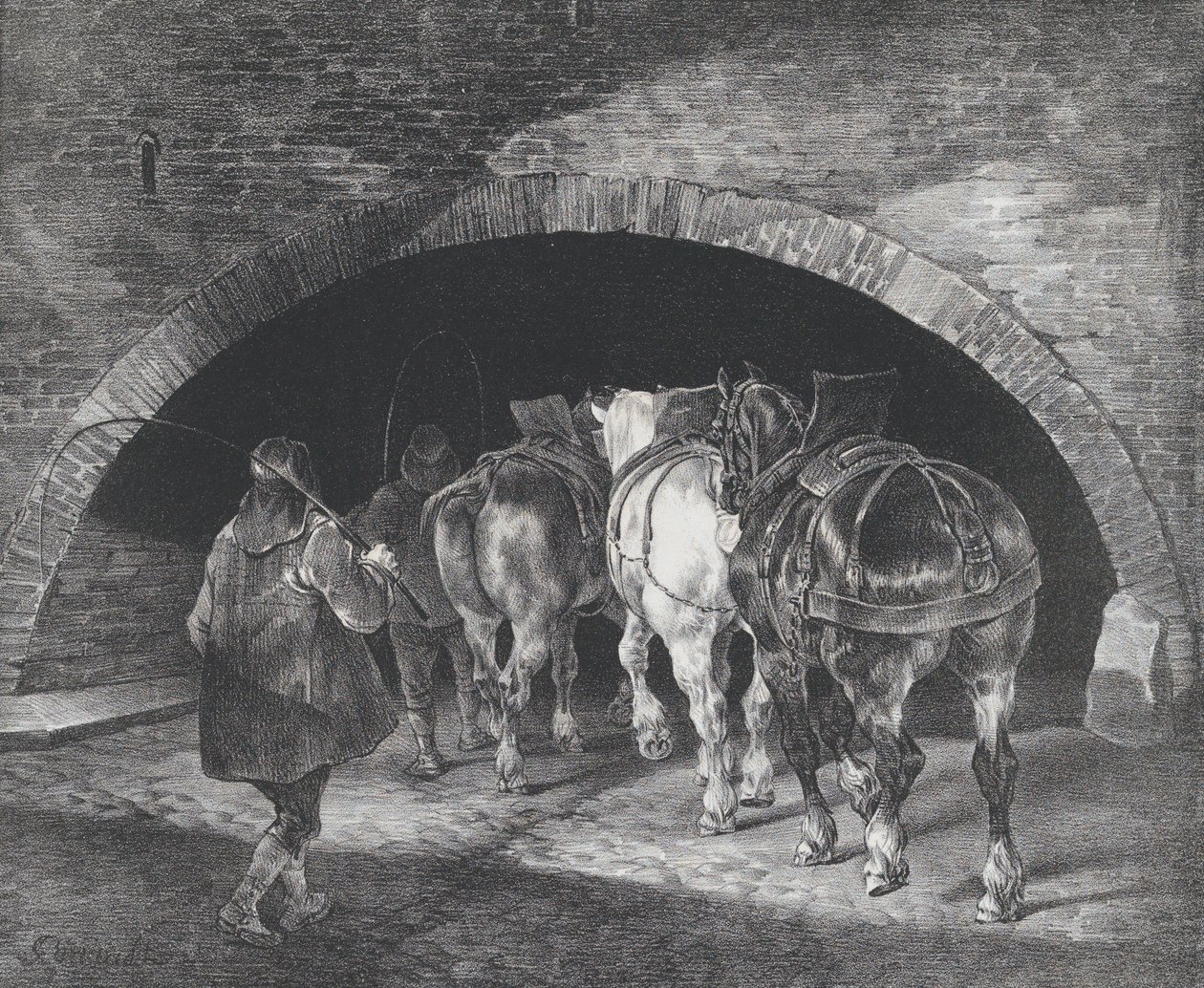 Entrada al Muelle Adelphi, 1821 de Theodore Gericault