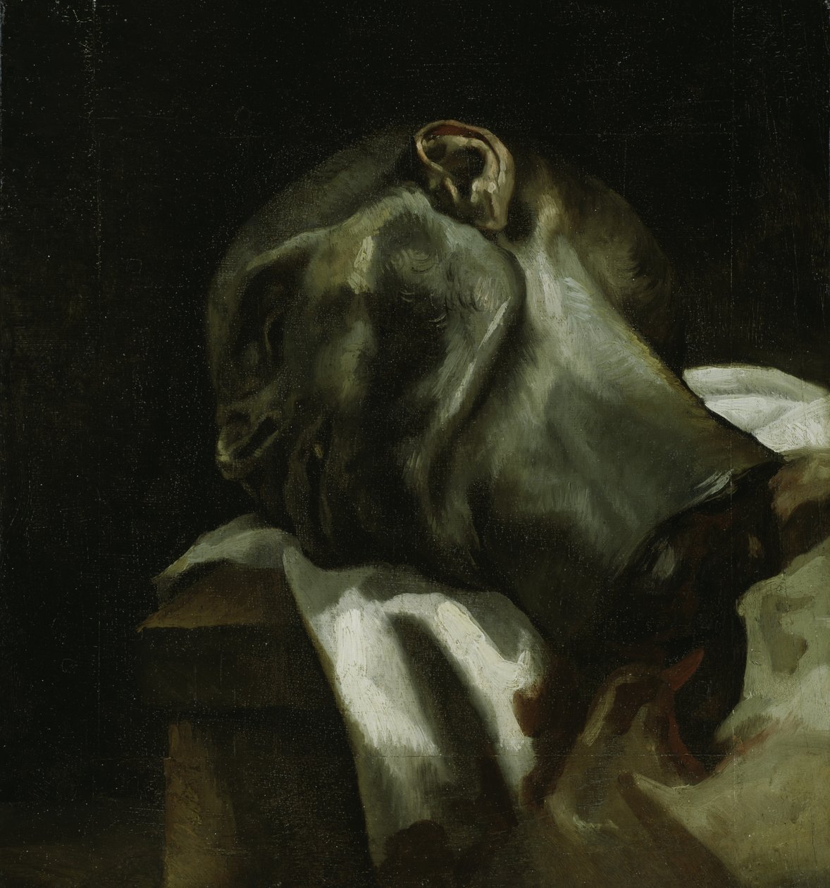 Cabeza de un hombre guillotinado de Theodore Gericault
