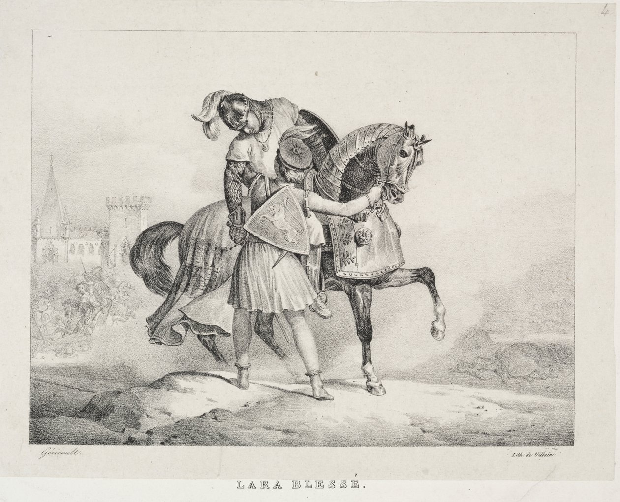 Lara herido de Theodore Gericault