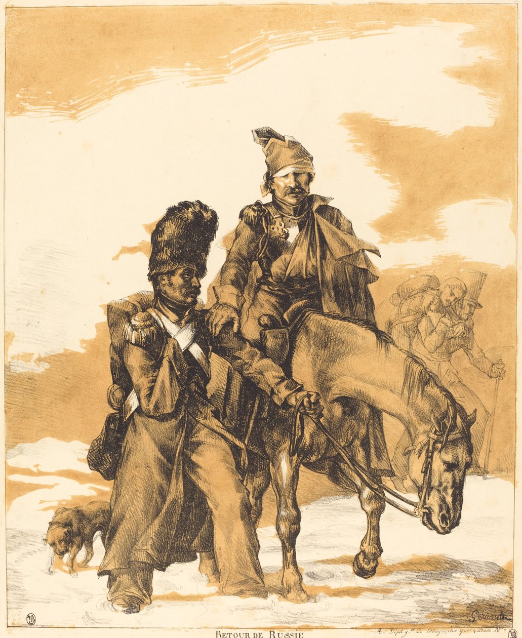 Retirada de Rusia de Theodore Gericault