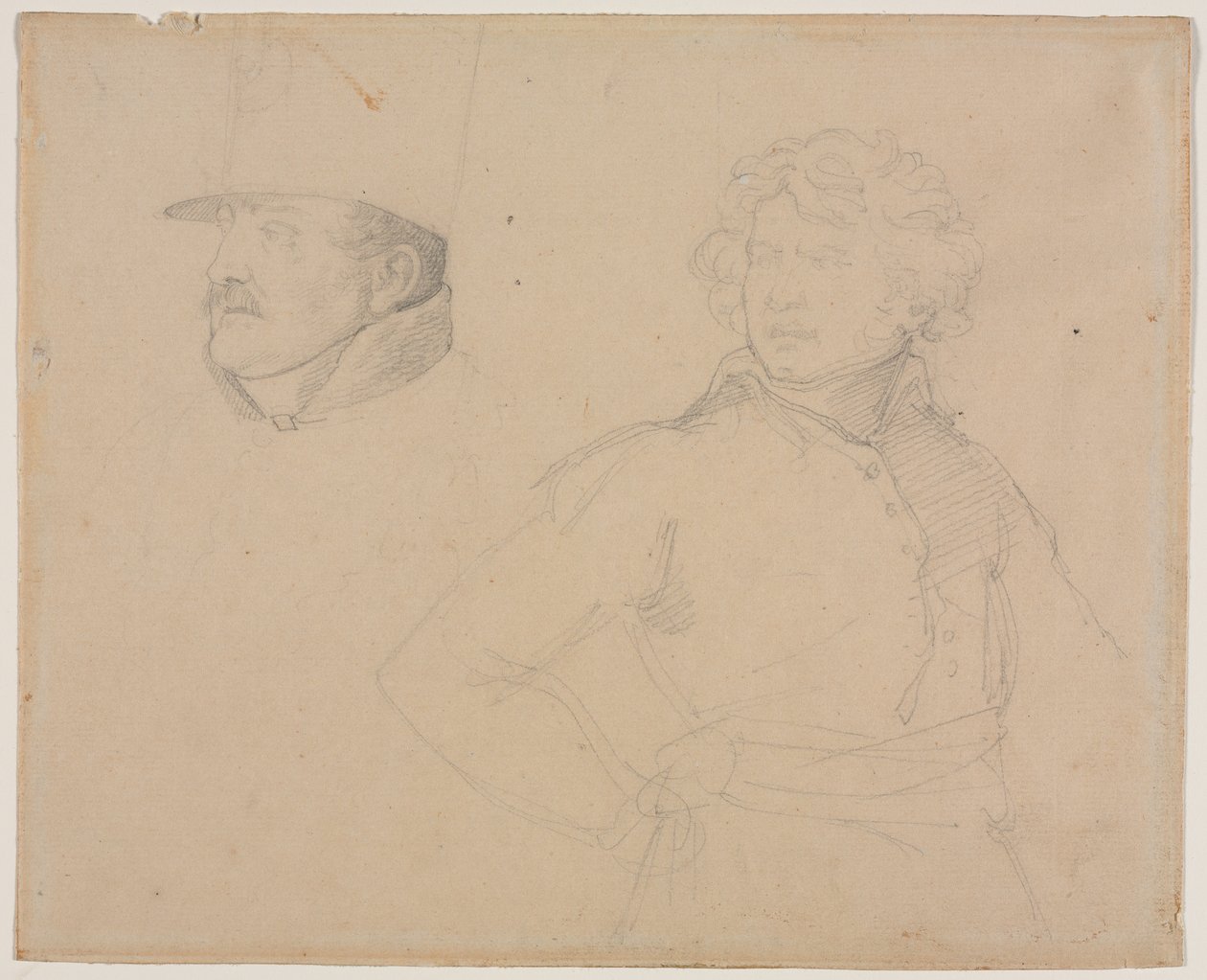 estudio de dos soldados de Theodore Gericault