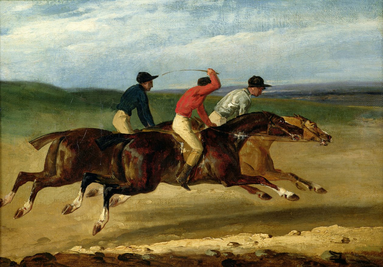 La carrera de caballos de Theodore Gericault