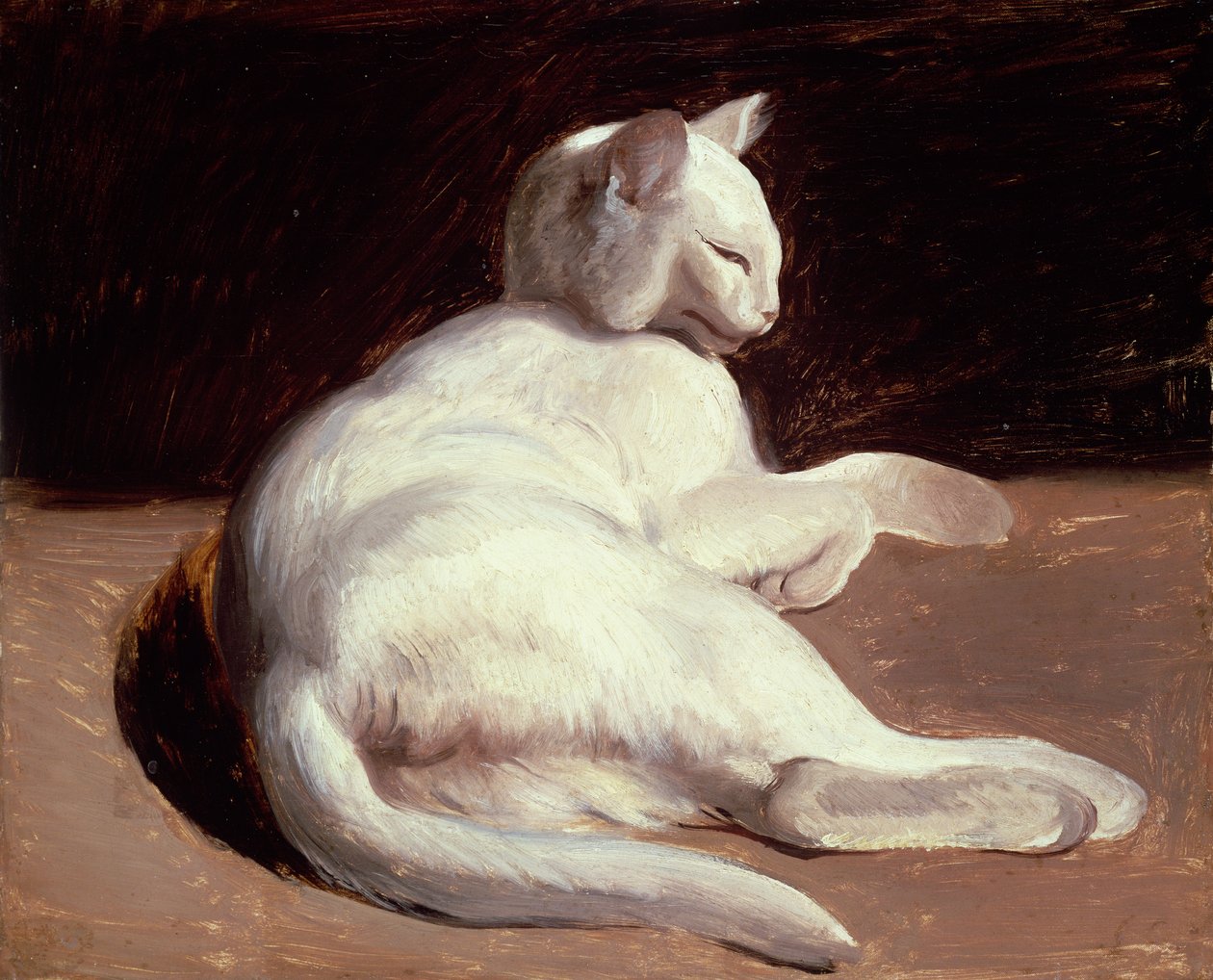 El gato blanco, c.1817-18 de Theodore Gericault