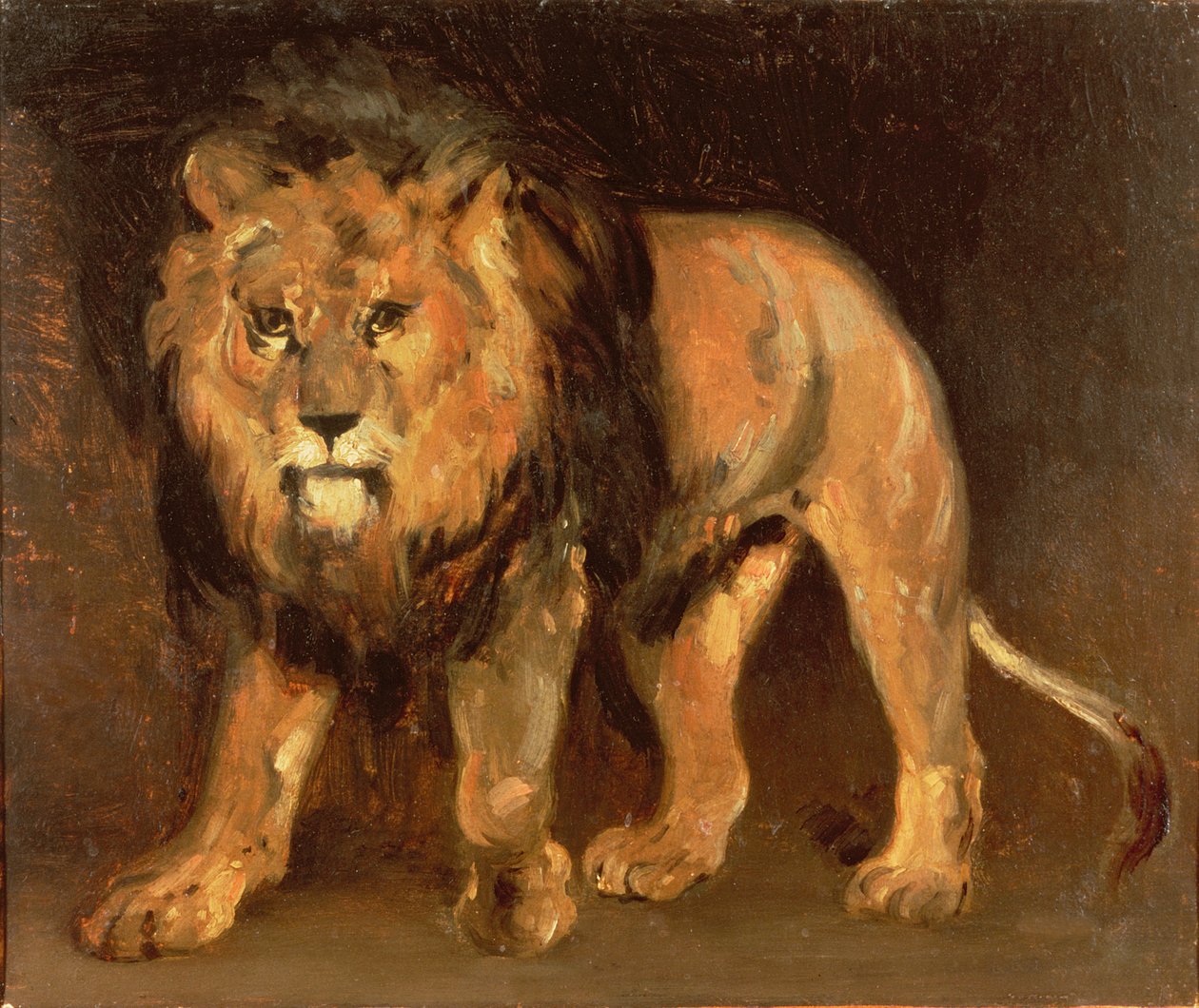 León caminando de Theodore Gericault