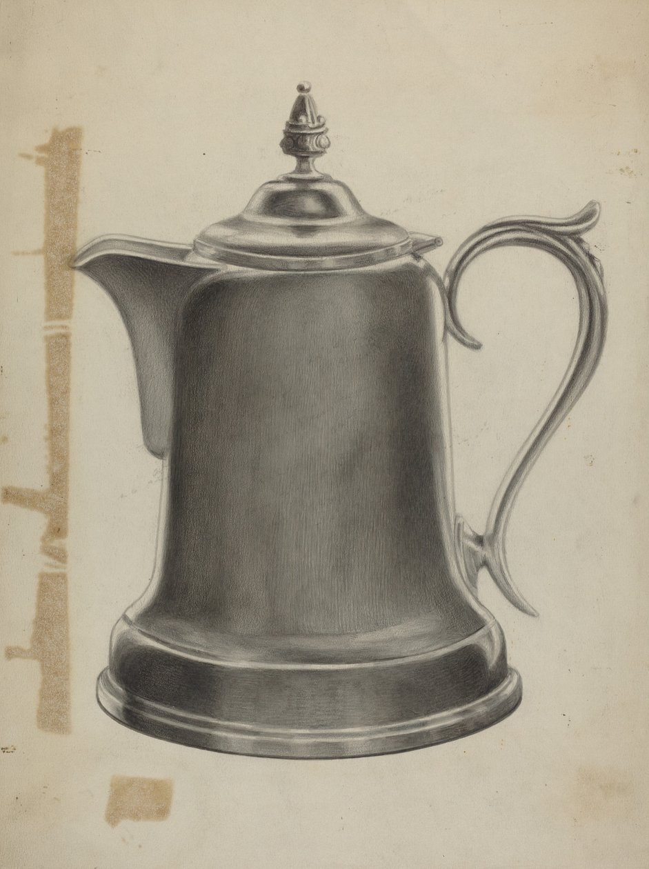 Cafetera de peltre de Theodore Pfitzer