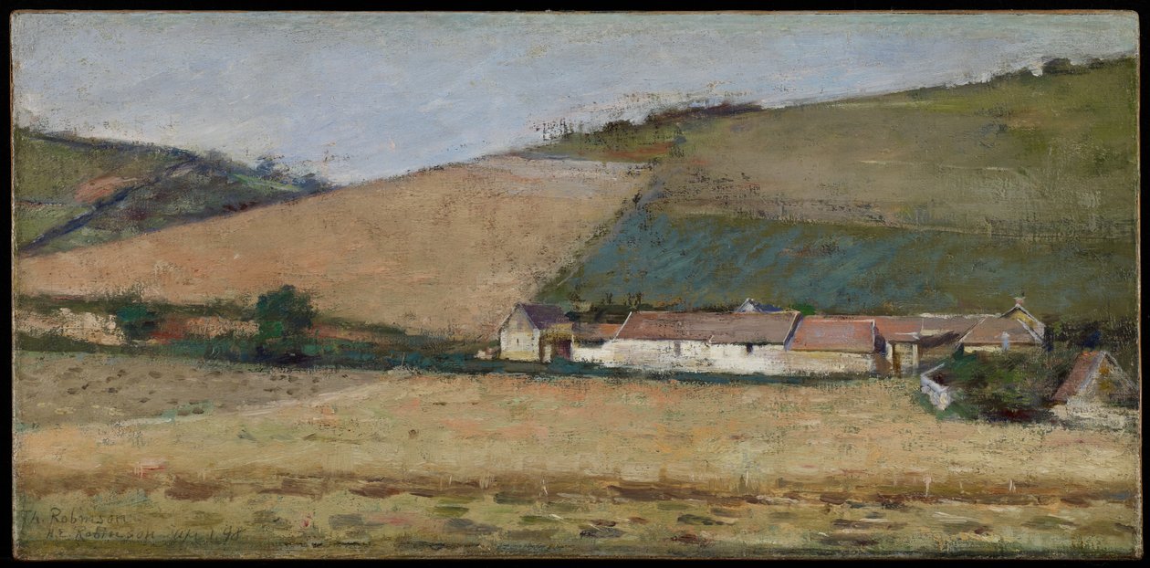 Una Granja Entre Colinas, Giverny, c.1887 de Theodore Robinson