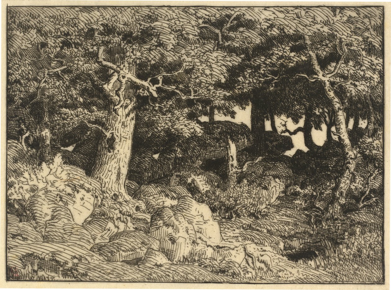 Robles de roca de Theodore Rousseau