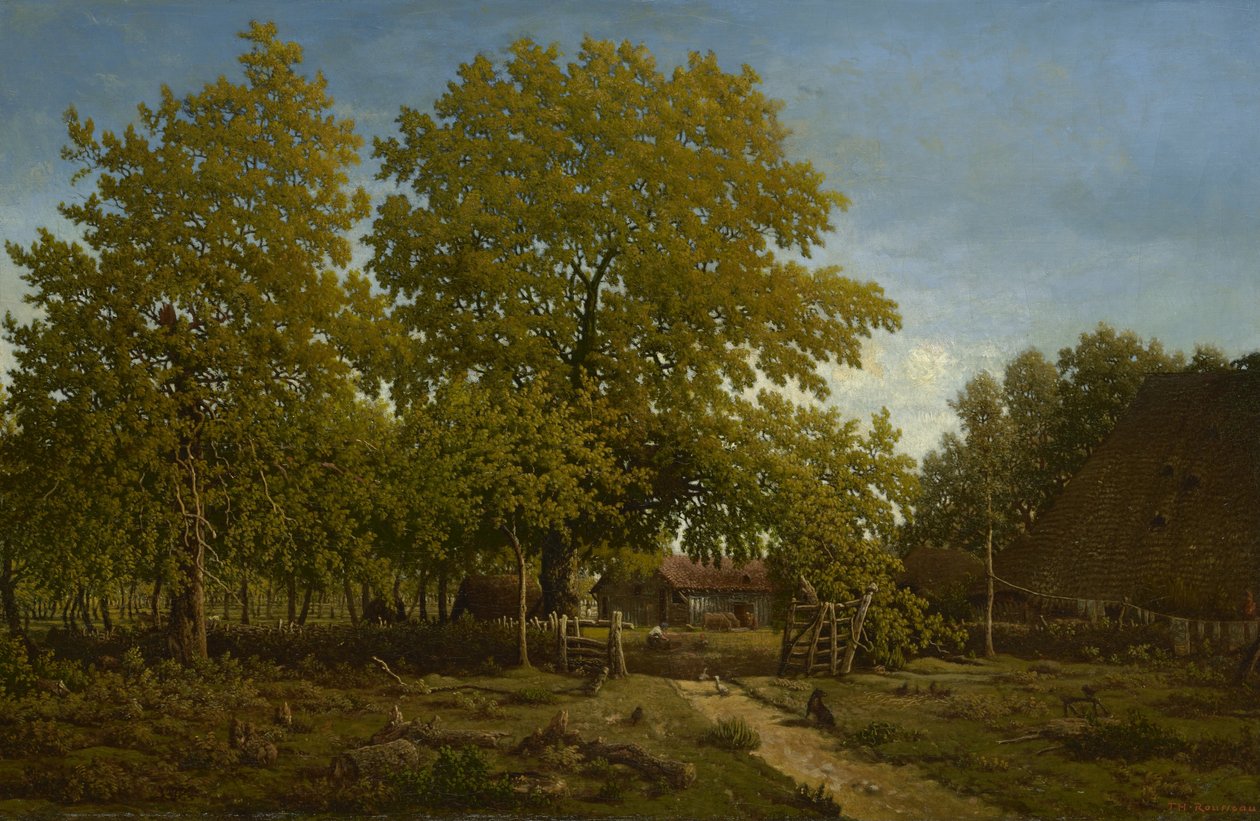 Granja en las Landas, 1844-67 de Pierre Etienne Theodore Rousseau
