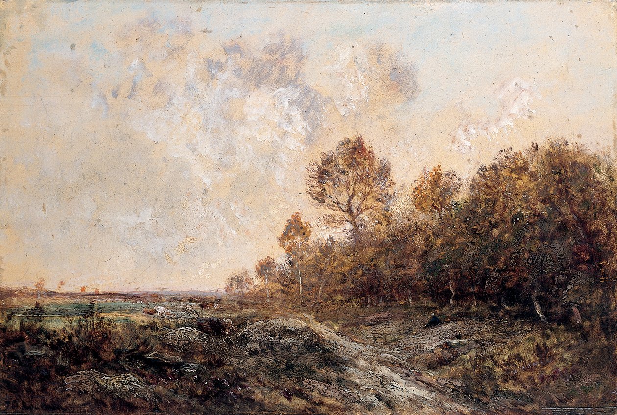 El borde de un bosque de Pierre Etienne Theodore Rousseau