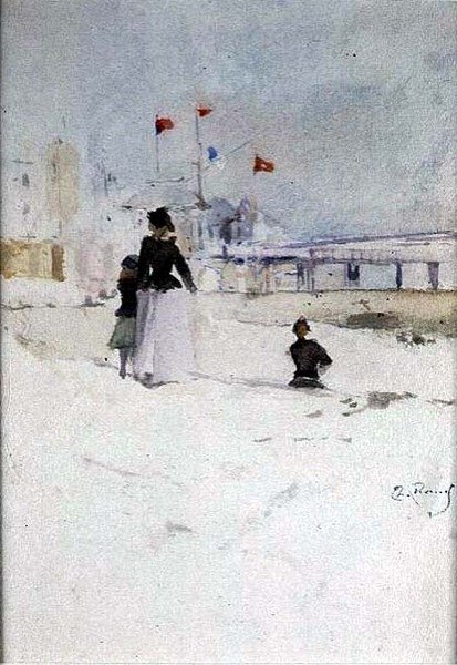 En la playa de Theodore Roussel