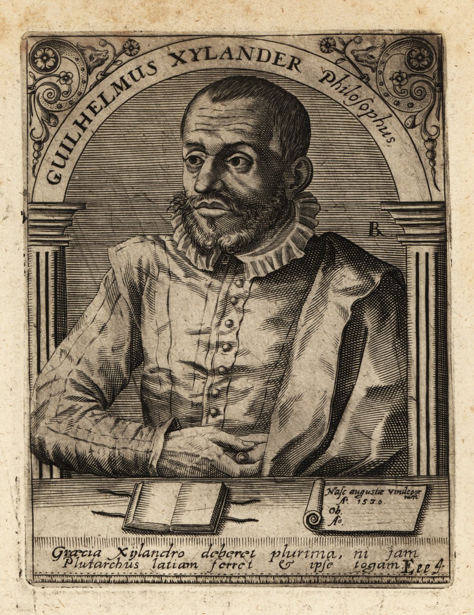 Wilhelm Xylander, erudito clásico alemán de Theodore de Bry