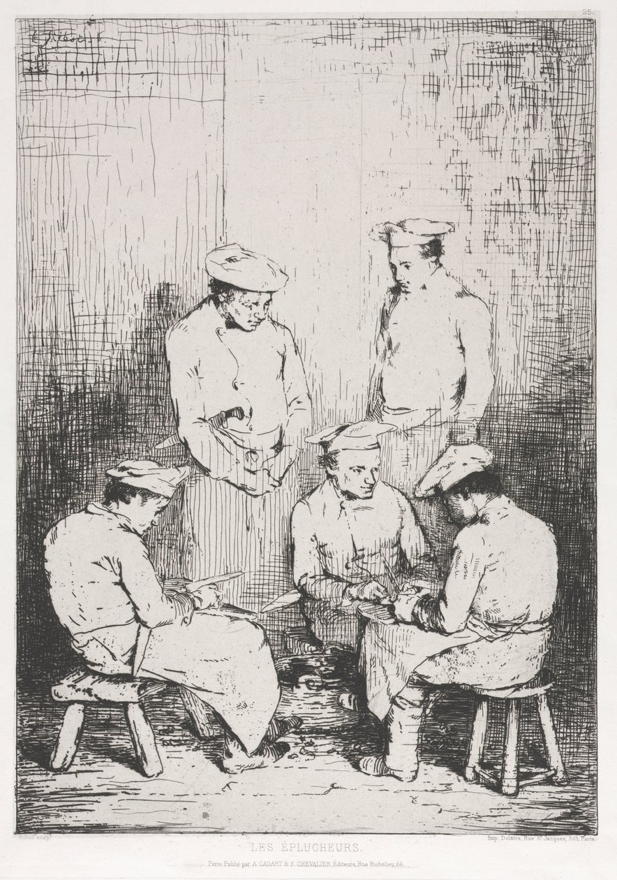 Los peladores de patatas de Theodule Ribot