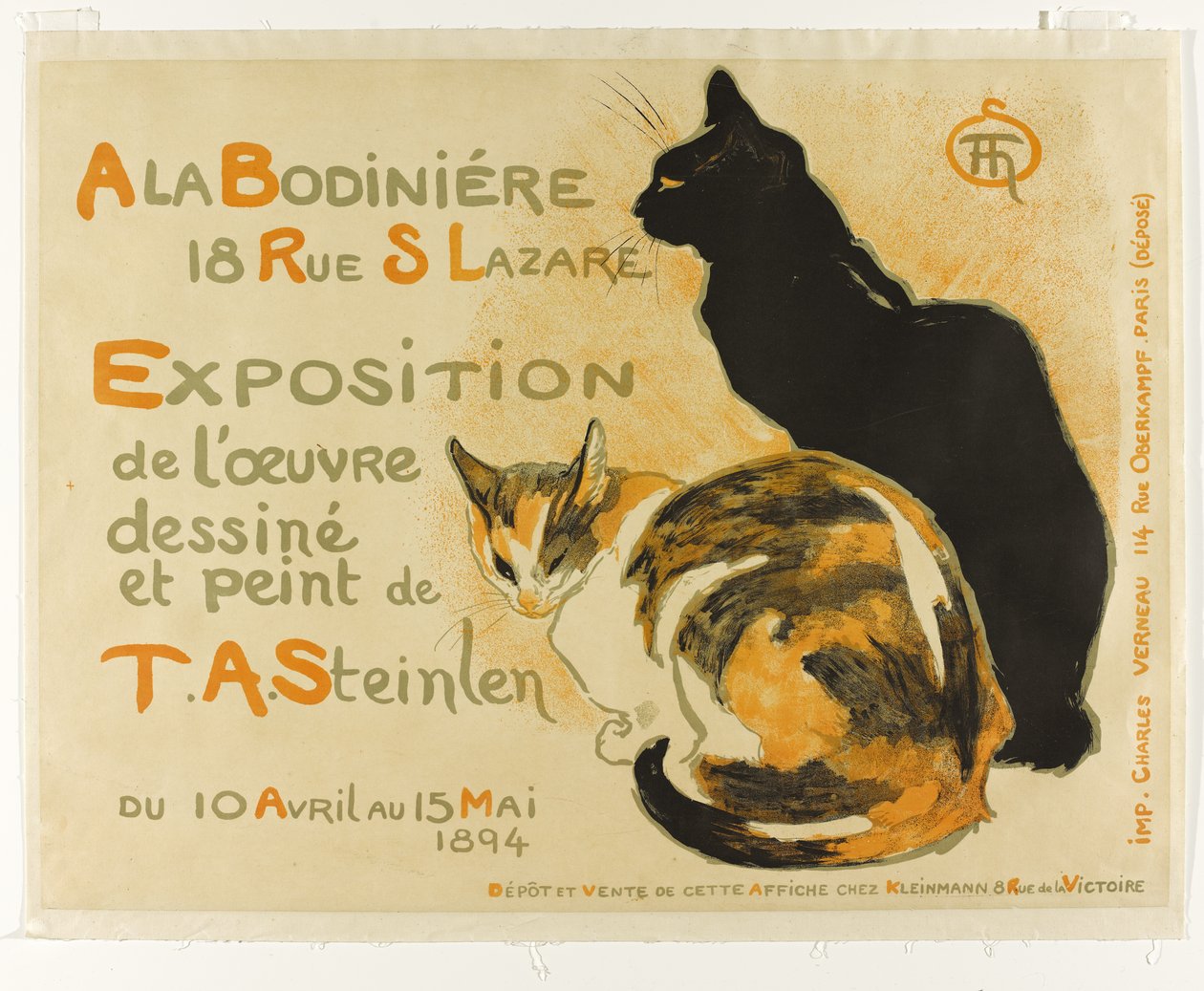 A la Bodinière, 1894 de Théophile Alexandre Steinlen