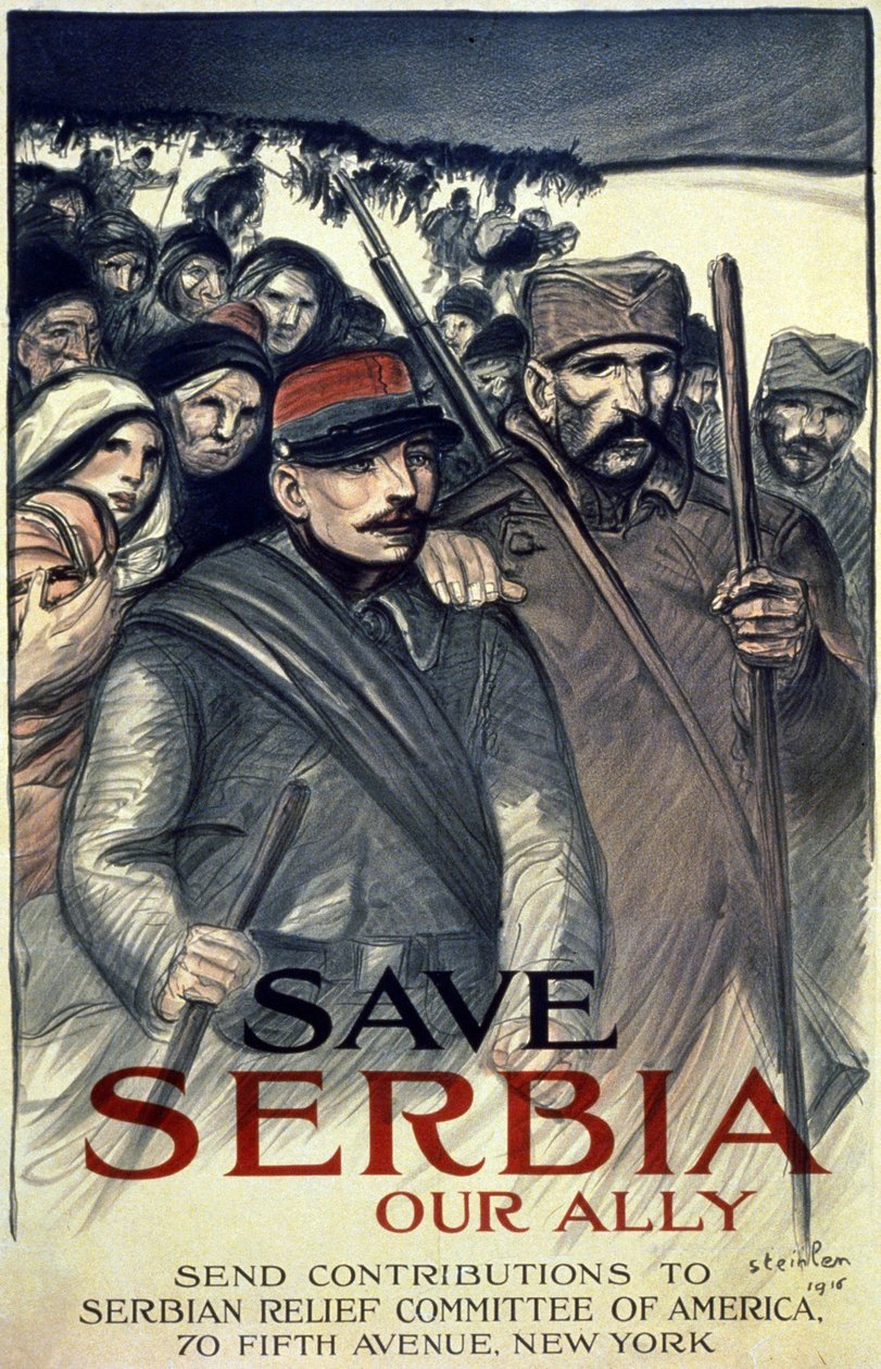 Salva a Serbia, nuestro aliado, 1916 de Théophile Alexandre Steinlen