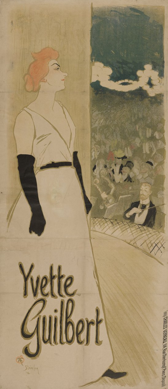 Yvette Guilbert Ambassadeurs, 1894 de Théophile Alexandre Steinlen