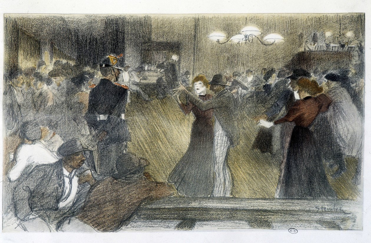 Baile - dibujo de Steinlen de Théophile Alexandre Steinlen