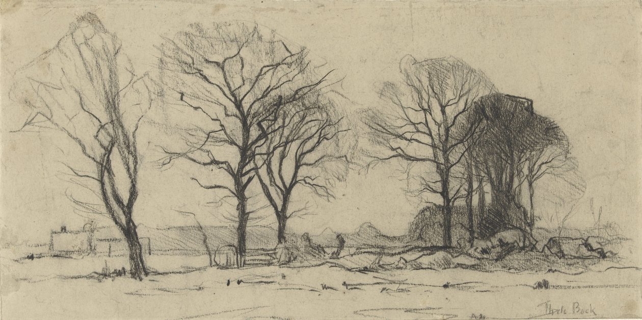 Paisaje con árboles de Theophile de Bock