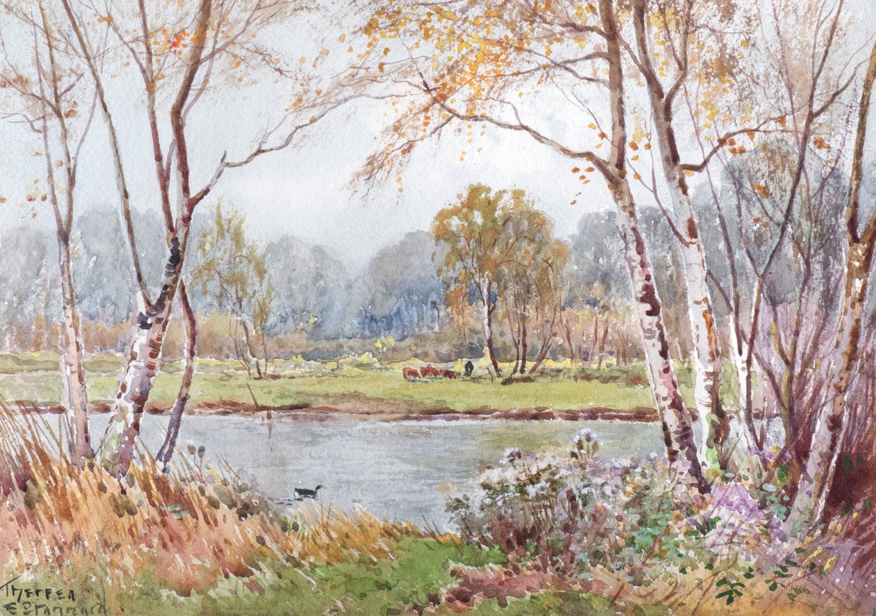 Día soleado en el Ouse (acuarela) de Theresa Sylvester Stannard