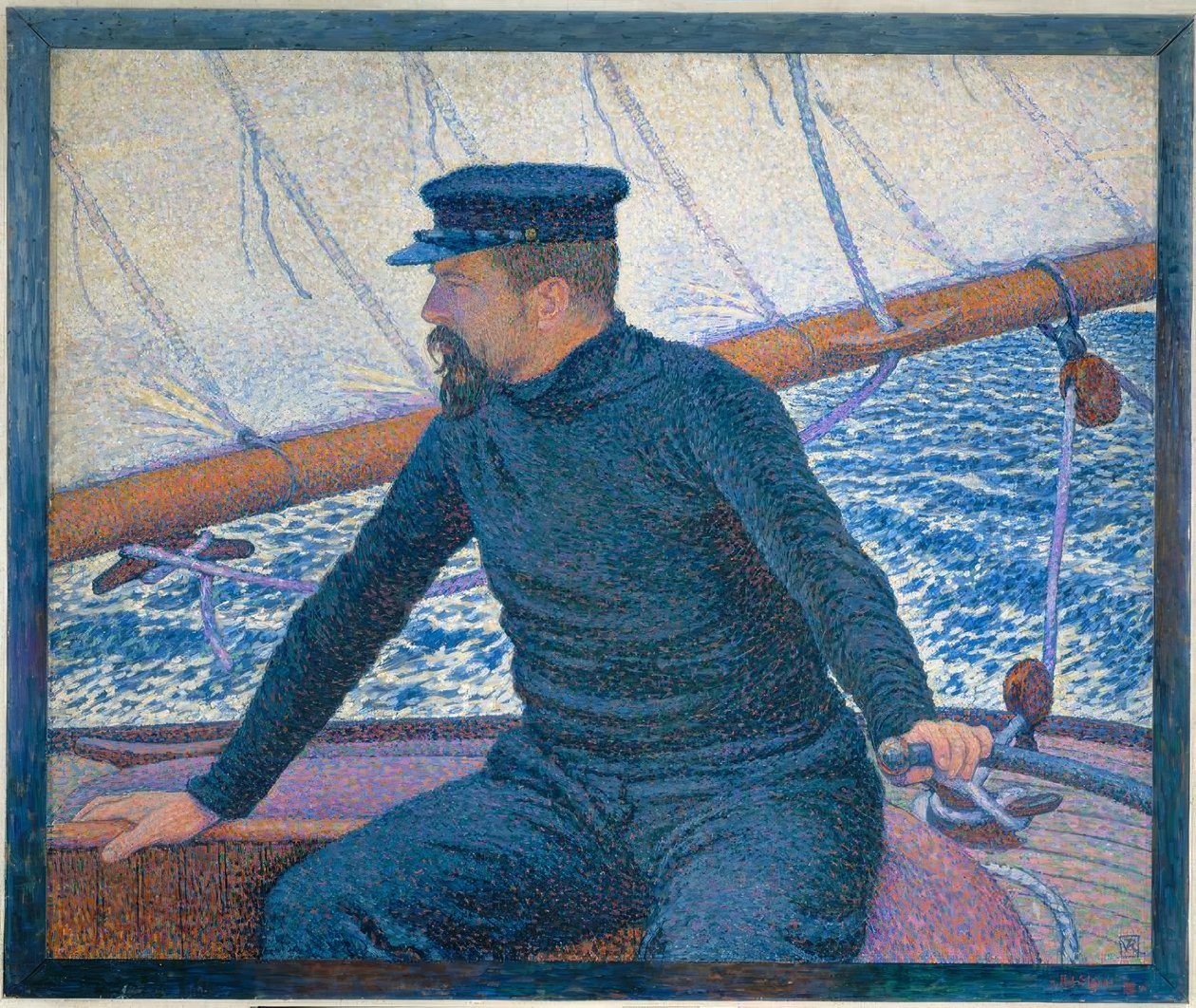 Signac en su barco de Théo van Rysselberghe