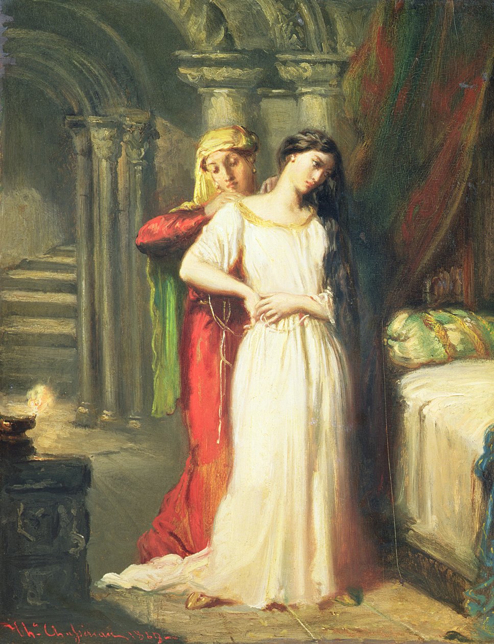 Desdémona Retirándose a su Cama, 1849 de Théodore Chassériau
