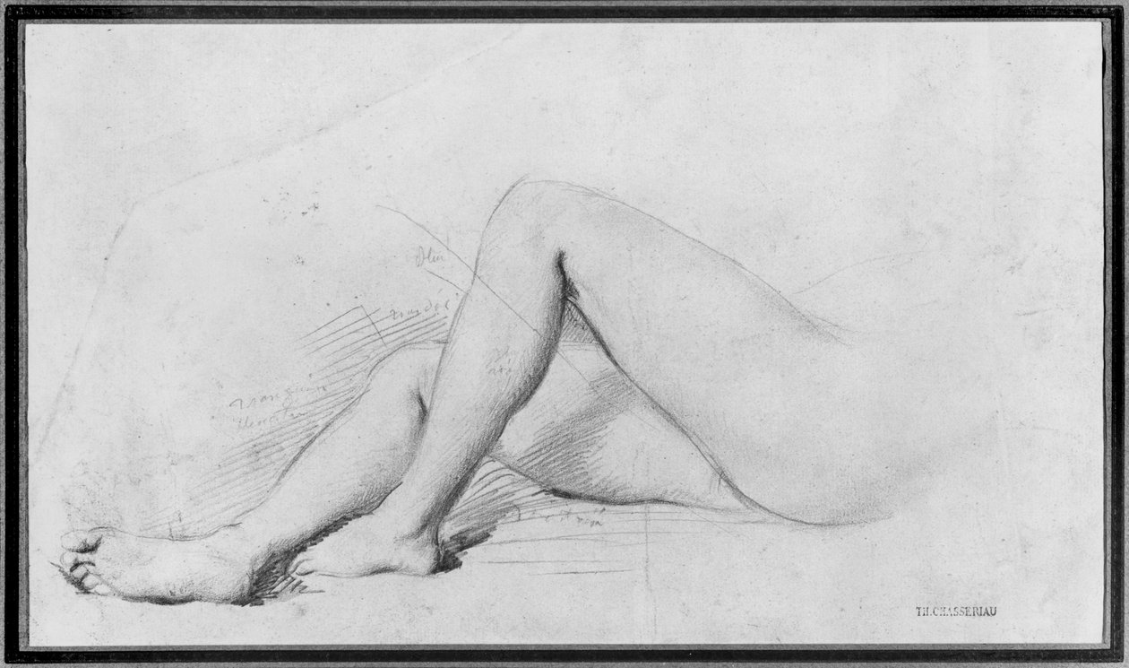 Estudio de piernas de Théodore Chassériau