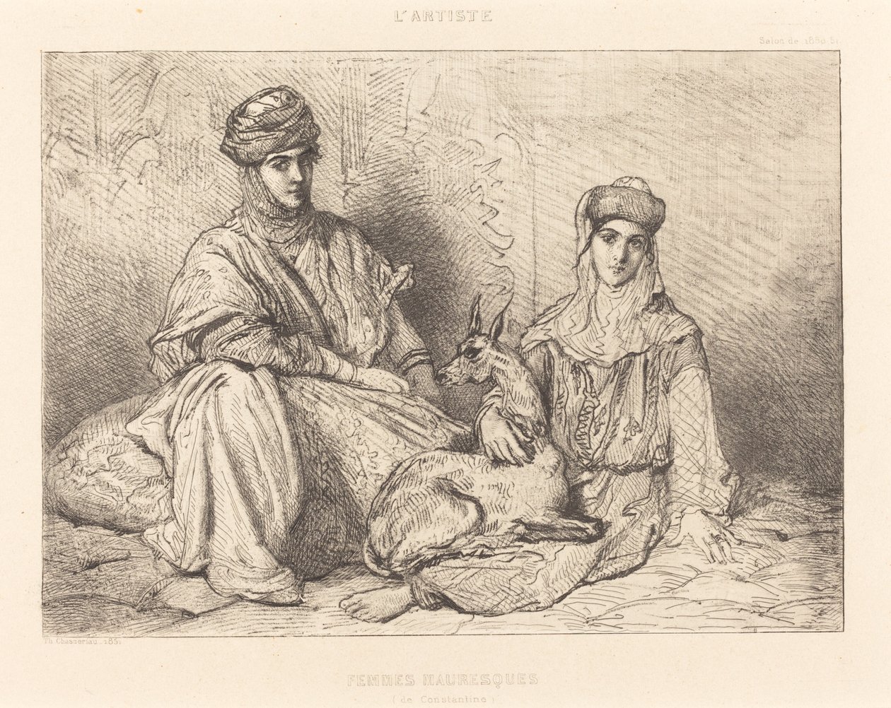 Mujeres moriscas de Constantina de Théodore Chassériau