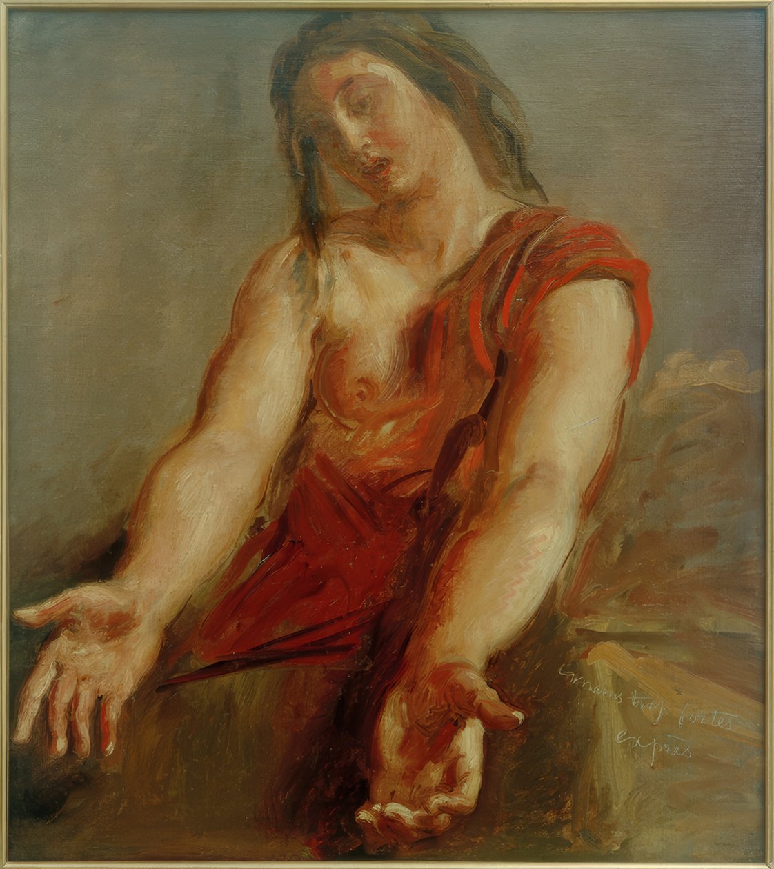 Mujer suplicante (Estudio) de Théodore Chassériau
