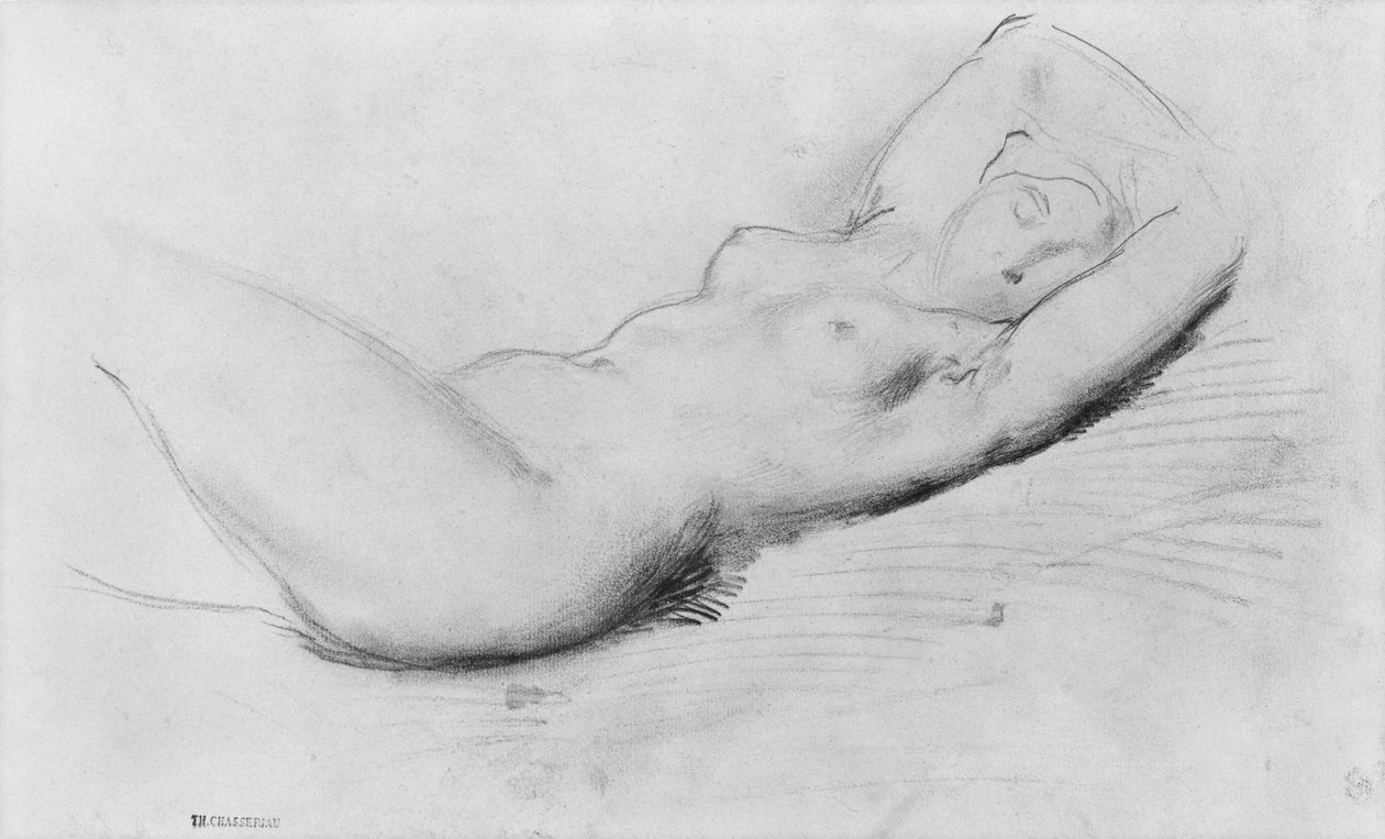 Estudio de un desnudo de Théodore Chassériau