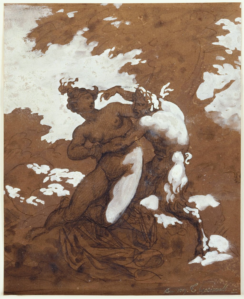 Sátiro y ninfa de Theodore Gericault
