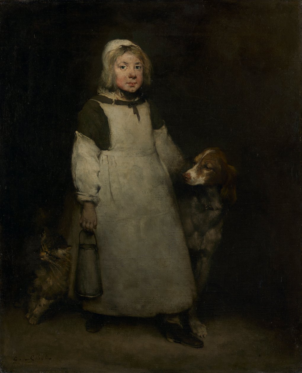 La Pequeña Lechera, c. 1865 de Auguste Theodule Ribot