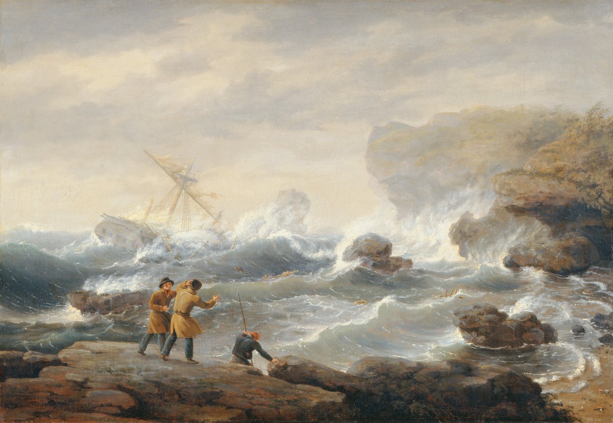 Naufragio, 1829 de Thomas Birch