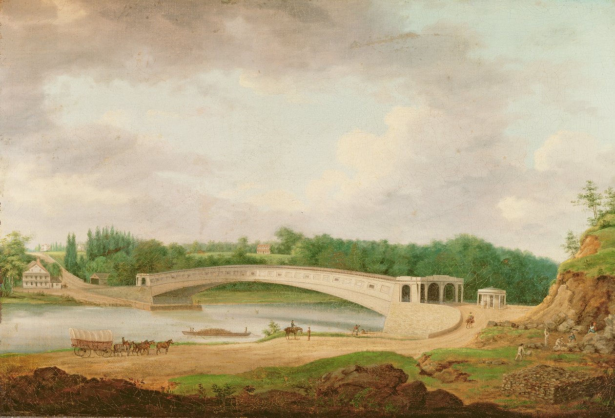 Puente Upper Ferry en Fairmount de Thomas Birch