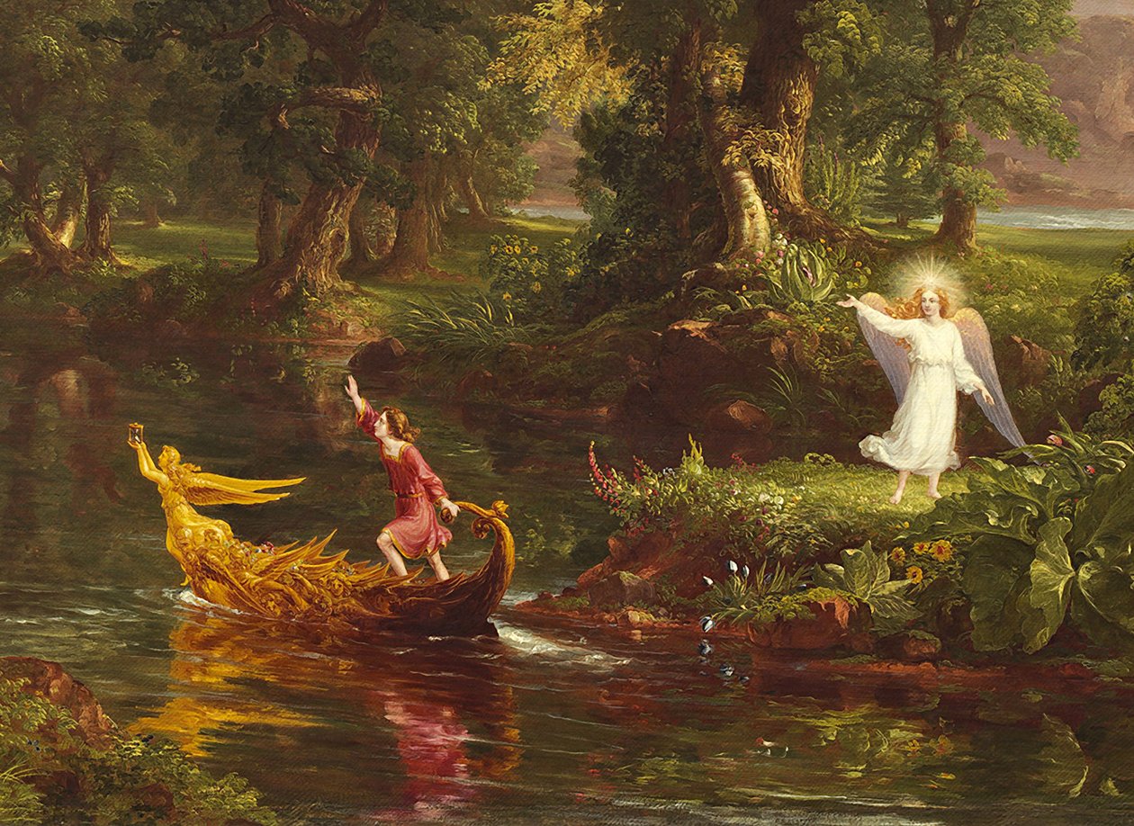 El viaje de la vida: Juventud (detalle) de Thomas Cole